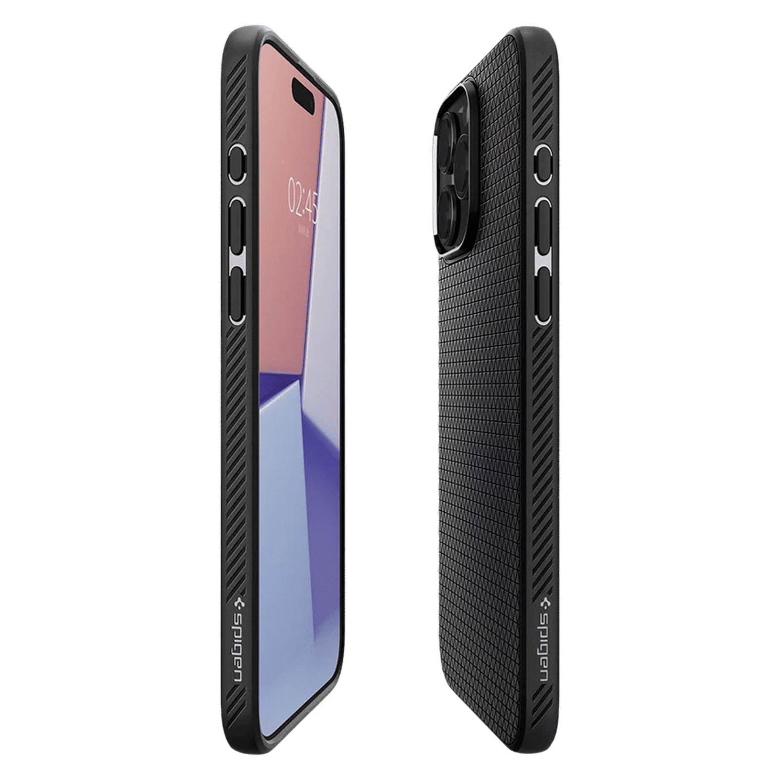spigen Liquid Air Soft TPU Back Cover for iPhone 15 Pro Max (Air Cushion Technology, Matte Black)_4