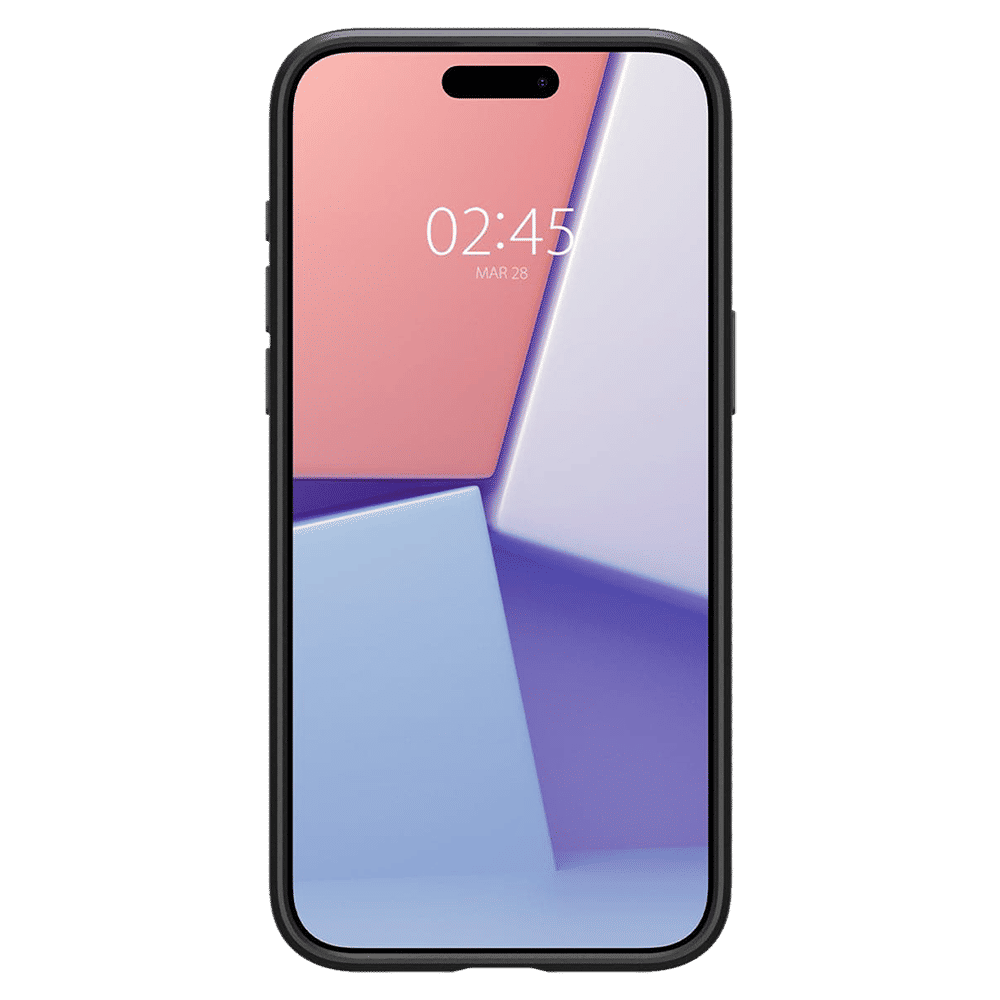 spigen Liquid Air Soft TPU Back Cover for iPhone 15 Pro Max (Air Cushion Technology, Matte Black)_9
