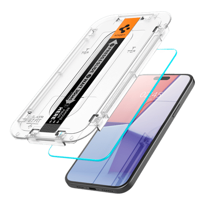 spigen GLAS.tR EZ Fit Tempered Glass for Apple iPhone 15 Plus (Sensor Protected)