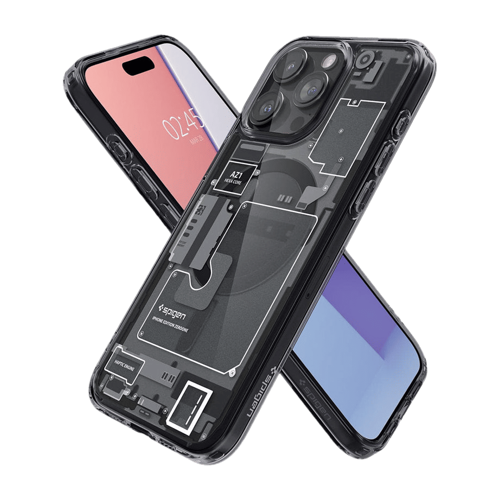 spigen Ultra Hybrid TPU & Polycarbonate Back Cover for Apple iPhone 15 Pro (Supports Wireless Charging, Zero One) spigen Ultra Hybrid TPU & Polycarbonate Back Cover for Apple iPhone 15 Pro (Supports Wireless Charging, Zero One)_8