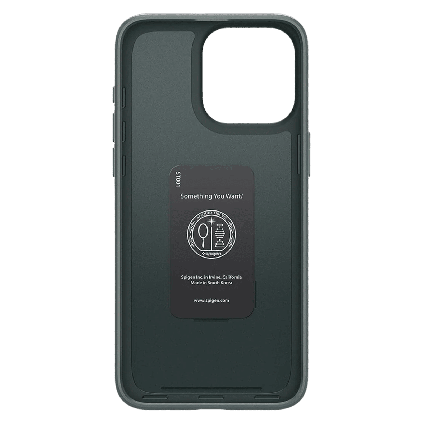 spigen Thin Fit Hard Polycarbonate Back Cover for Apple iPhone 15 Pro (Air Cushion Technology, Abyss Green)_5