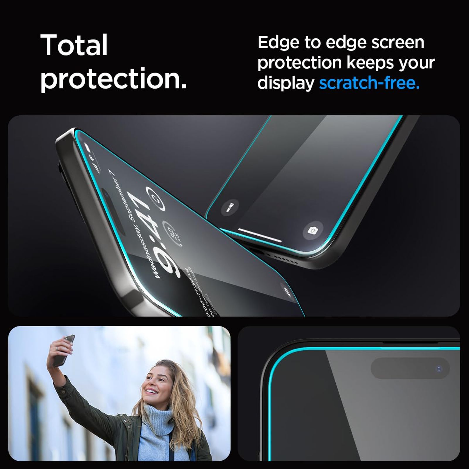 spigen GLAS.tR EZ Fit Tempered Glass for Apple iPhone 15 Pro (Sensor Protected) spigen GLAS.tR EZ Fit Tempered Glass for Apple iPhone 15 Pro (Sensor Protected)_8