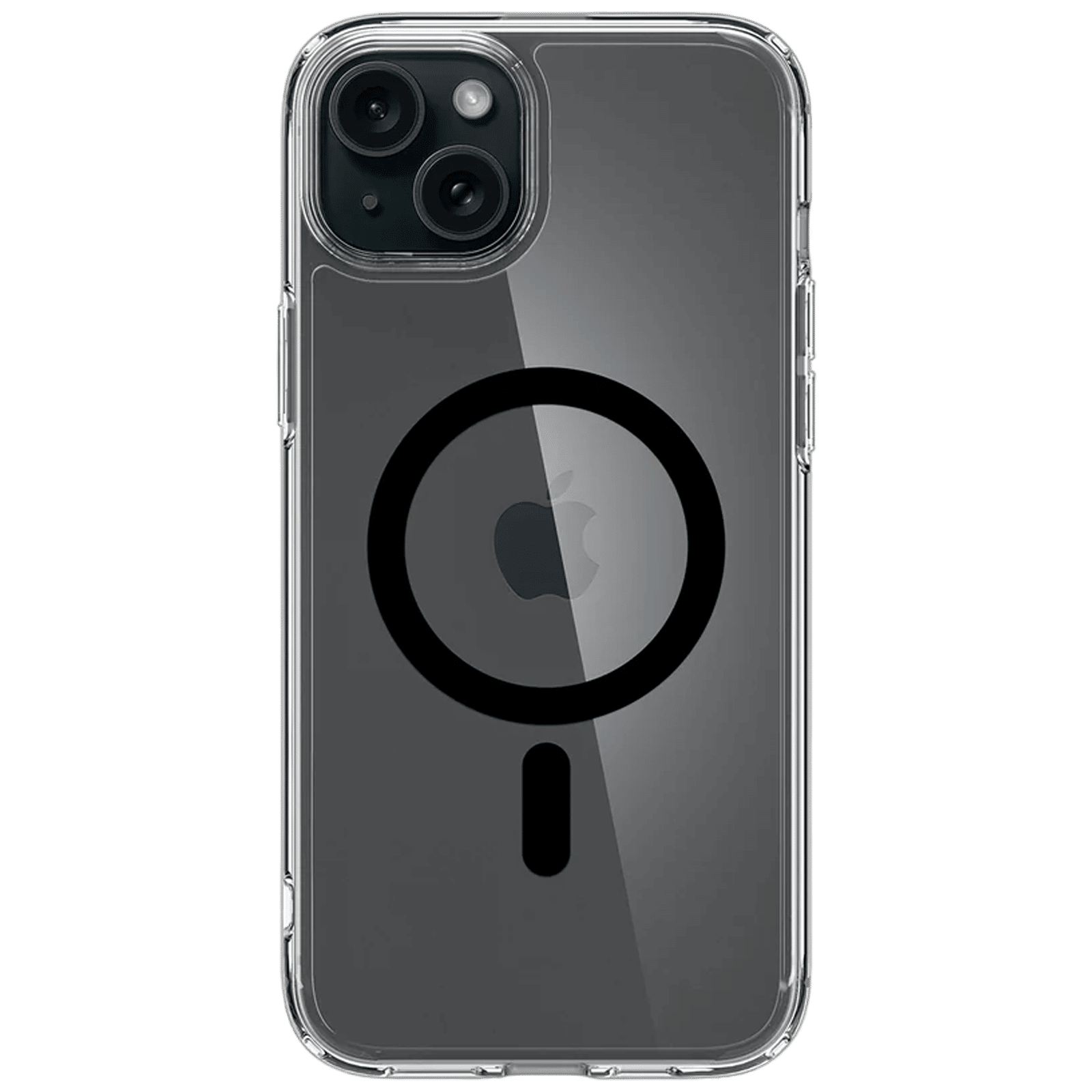 spigen Ultra Hybrid TPU & Polycarbonate Back Cover for Apple iPhone 15 (Supports Wireless Charging, Black)_3