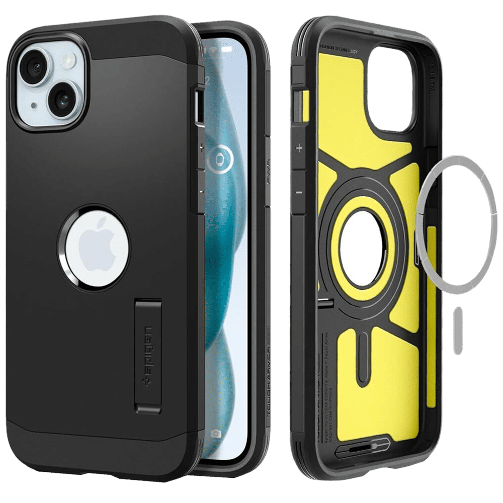 spigen Tough Armor TPU and PC Back Cover for iPhone 15 (Extreme Protection Tech, Black) spigen Tough Armor TPU and PC Back Cover for iPhone 15 (Extreme Protection Tech, Black)_11