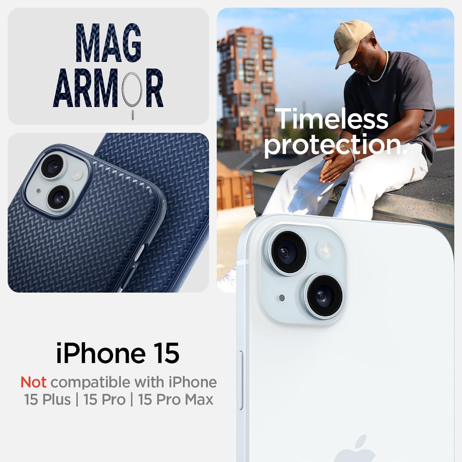 spigen Mag Armor MagFit TPU Back Cover for iPhone 15 (Air Cushion Technology, Navy Blue) spigen Mag Armor MagFit TPU Back Cover for iPhone 15 (Air Cushion Technology, Navy Blue)_13