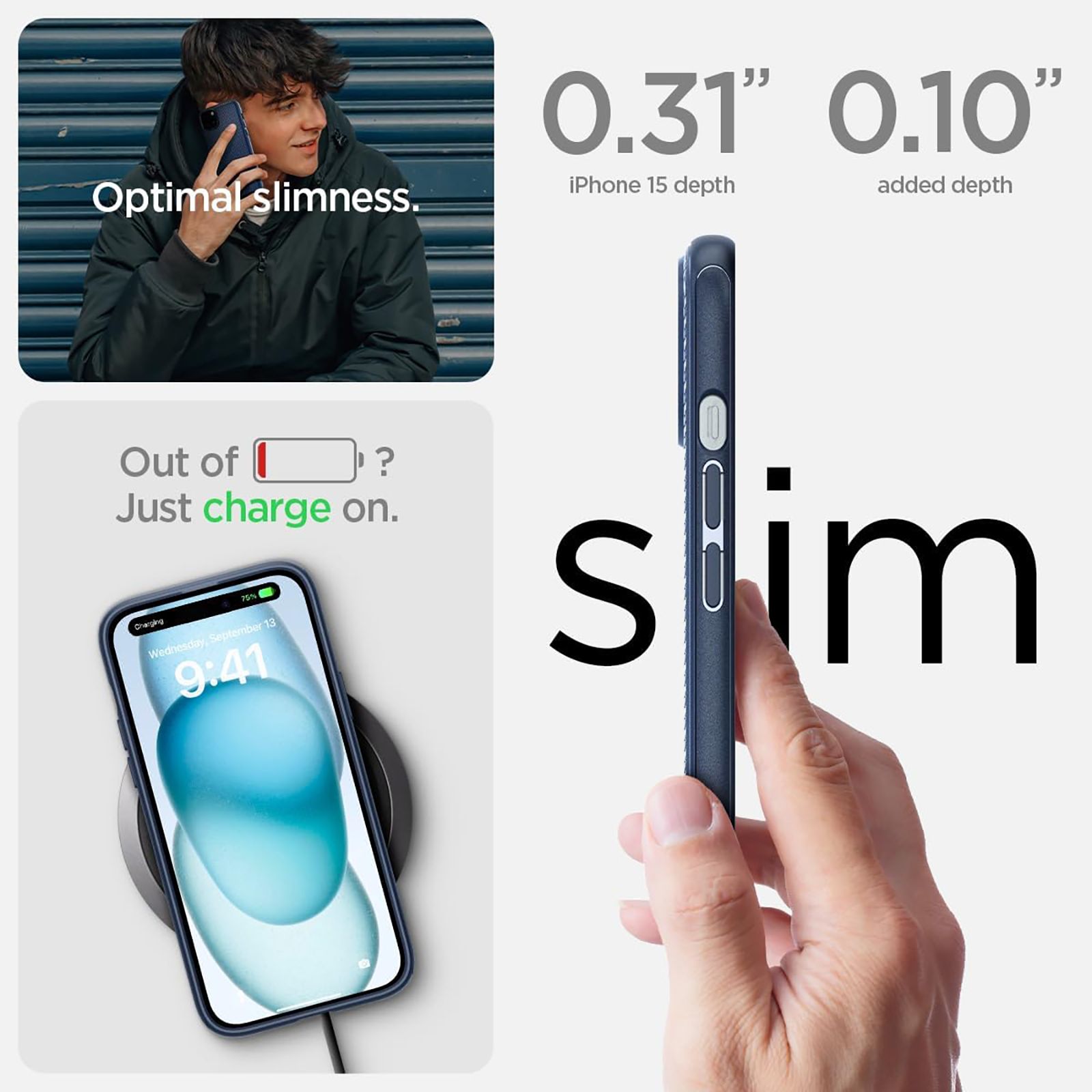spigen Mag Armor MagFit TPU Back Cover for iPhone 15 (Air Cushion Technology, Navy Blue) spigen Mag Armor MagFit TPU Back Cover for iPhone 15 (Air Cushion Technology, Navy Blue)_8