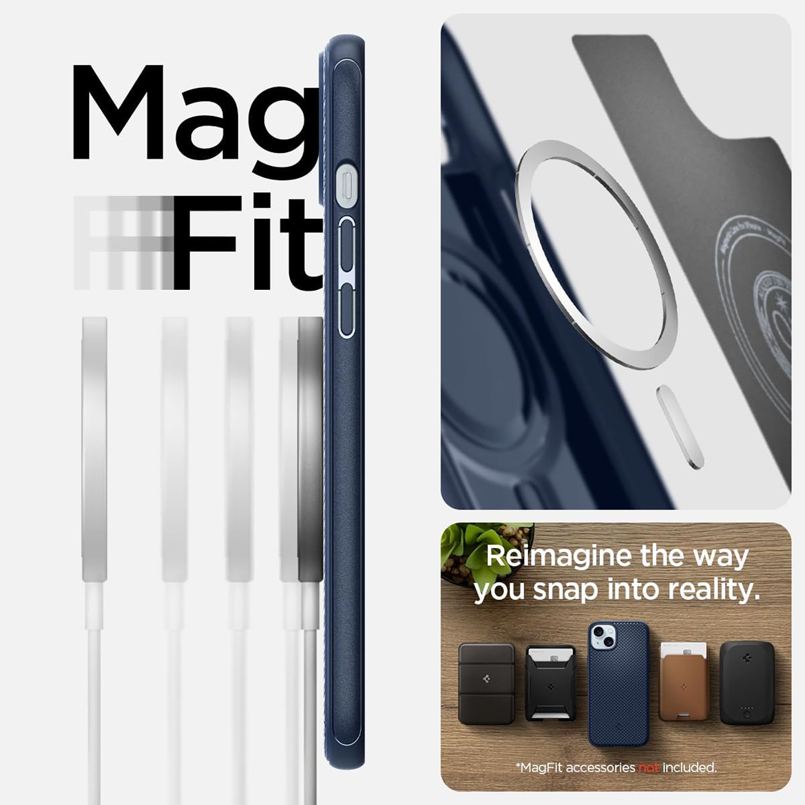 spigen Mag Armor MagFit TPU Back Cover for iPhone 15 (Air Cushion Technology, Navy Blue) spigen Mag Armor MagFit TPU Back Cover for iPhone 15 (Air Cushion Technology, Navy Blue)_9