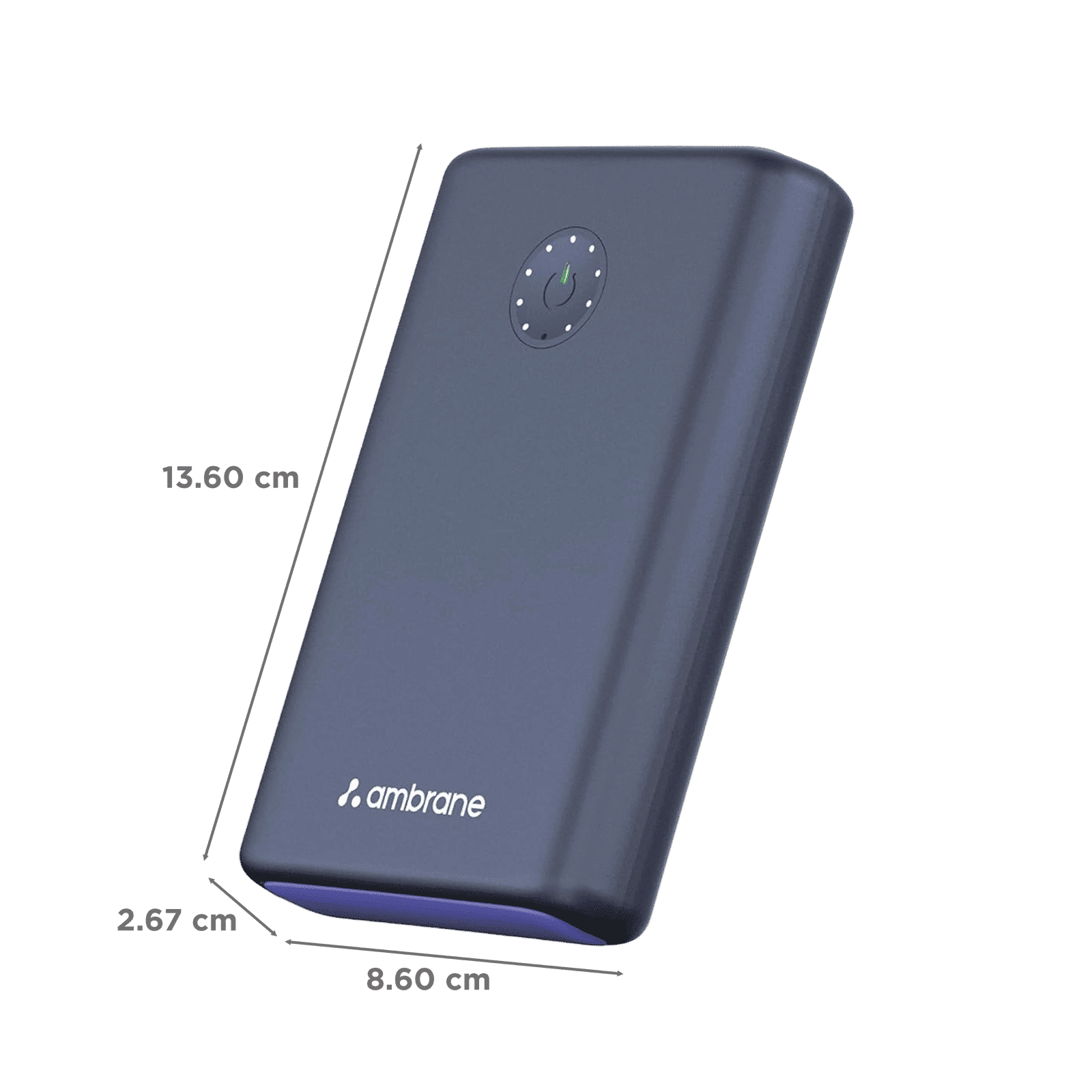 ambrane Powerlit Ultra Lite 20000 mAh 85W Fast Charging Power Bank (2 Type C & 1 Type A Ports, Multi Layers of Chipset Protection, Black)_2