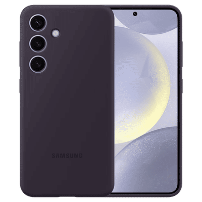 SAMSUNG Silicone Back Case for SAMSUNG Galaxy S24 (Silky-smooth Touch, Dark Violet)