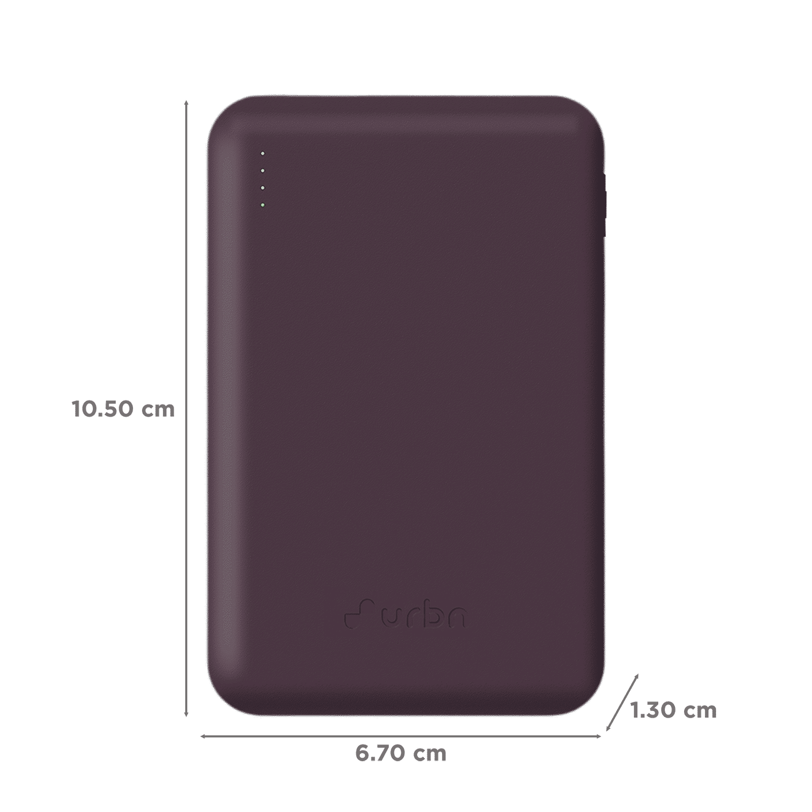 urbn Nano Slim 10000 mAh 22.5W Fast Charging Power Bank (2 Type C & 1 Type A Ports, 12 Layers Circuit Protection, Purple) urbn Nano Slim 10000 mAh 22.5W Fast Charging Power Bank (2 Type C & 1 Type A Ports, 12 Layers Circuit Protection, Purple)_2