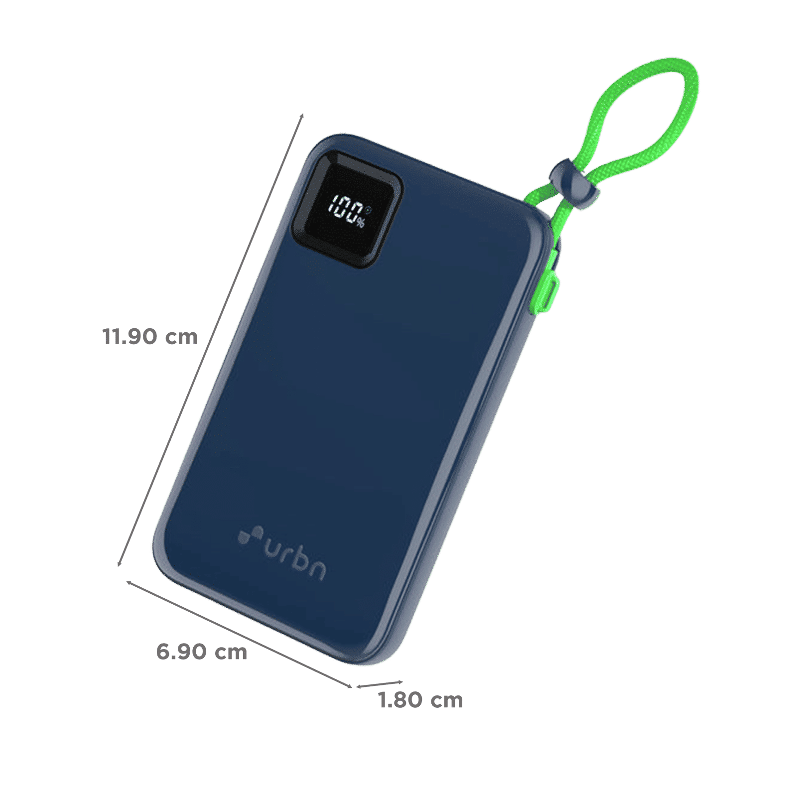 urbn Ultra Link 10000 mAh 22.5W Fast Charging Power Bank (1 Type A & 2 Type C Ports, Smart LED Display, Blue) urbn Ultra Link 10000 mAh 22.5W Fast Charging Power Bank (1 Type A & 2 Type C Ports, Smart LED Display, Blue)_2