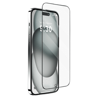 GRIPP Matte Tempered Glass for Apple iPhone 15 (3D Rounded Edges)