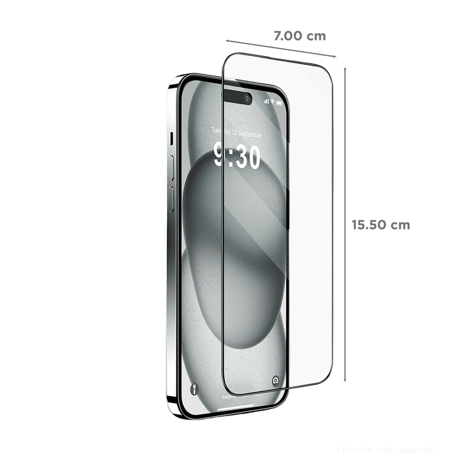 GRIPP Matte Tempered Glass for Apple iPhone 15 (3D Rounded Edges)_2