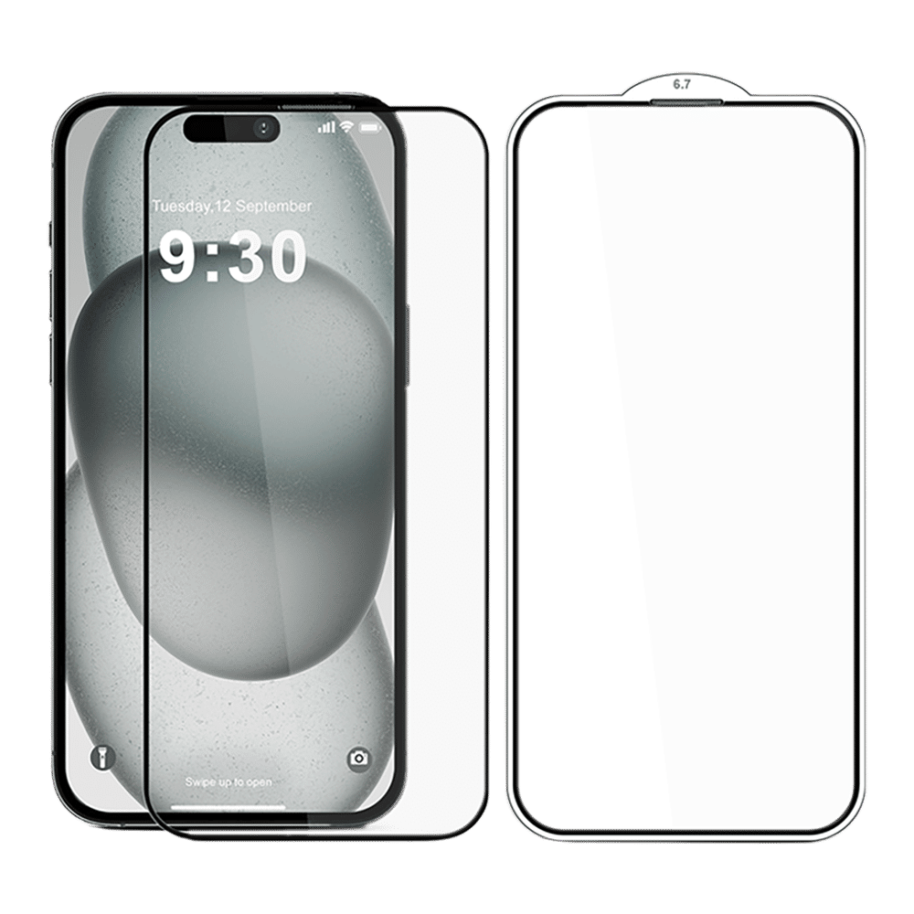GRIPP Matte Tempered Glass for Apple iPhone 15 (3D Rounded Edges)_4