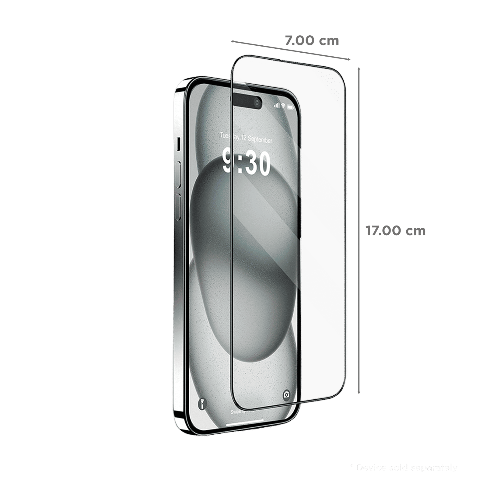 GRIPP Privacy Matte Tempered Glass for Apple iPhone 15 Plus (9H Hardness Scratch Resistant)_2