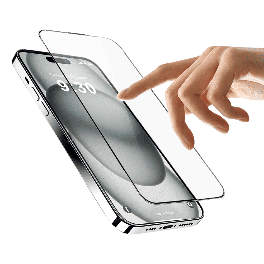 GRIPP Privacy Matte Tempered Glass for Apple iPhone 15 Plus (9H Hardness Scratch Resistant)_6
