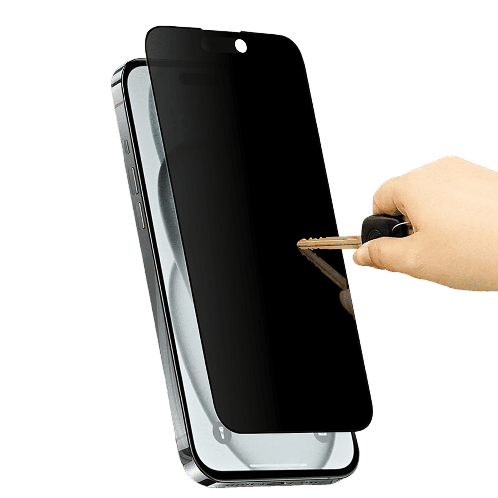 GRIPP Privacy Matte Tempered Glass for Apple iPhone 15 Plus (9H Hardness Scratch Resistant)_7