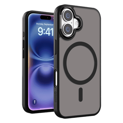 GRIPP Bolt Xtreme Hard & Soft TPU Back Cover for Apple iPhone 16 Plus (MagSafe Compatible, Black)
