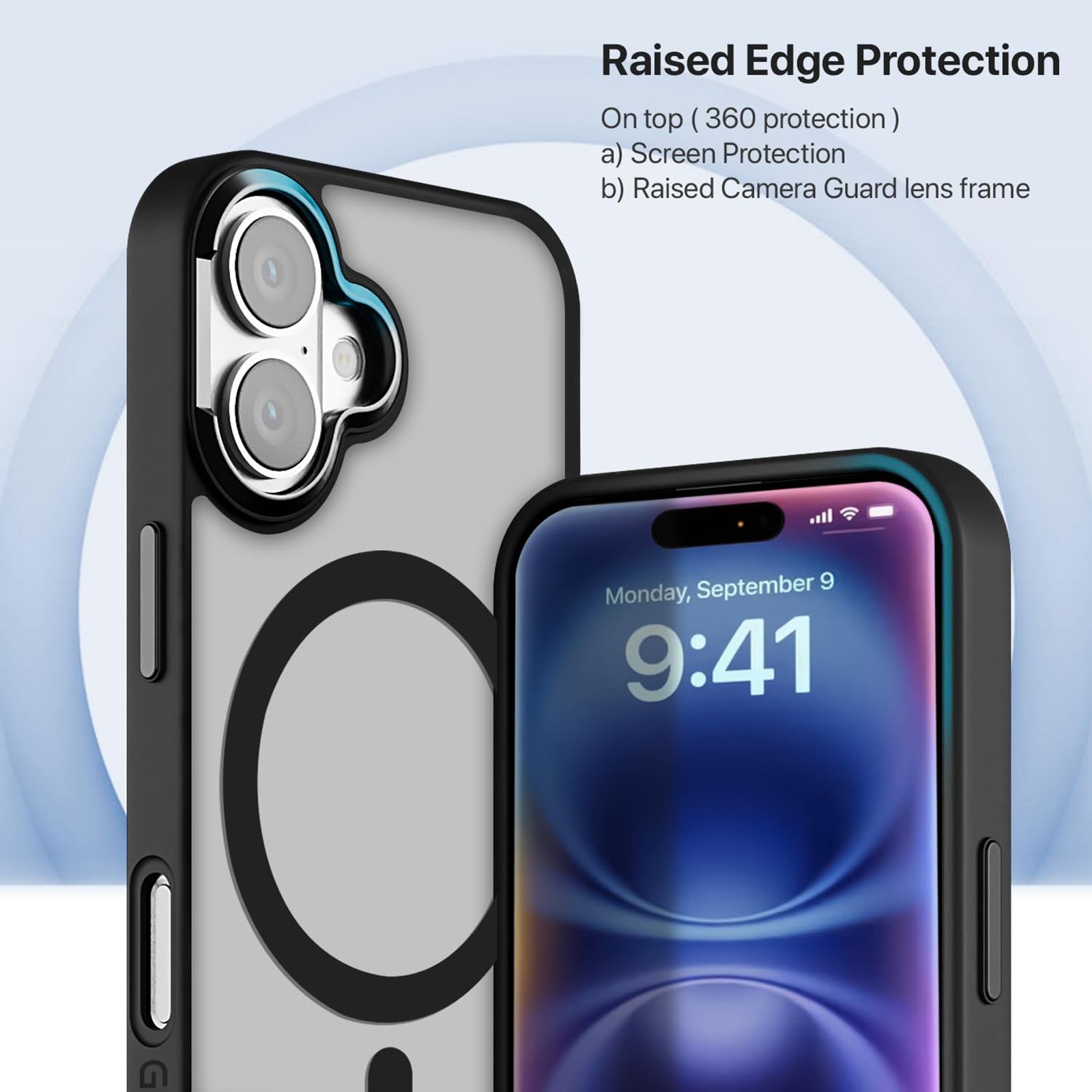 GRIPP Bolt Xtreme Hard & Soft TPU Back Cover for Apple iPhone 16 Plus (MagSafe Compatible, Black)_7