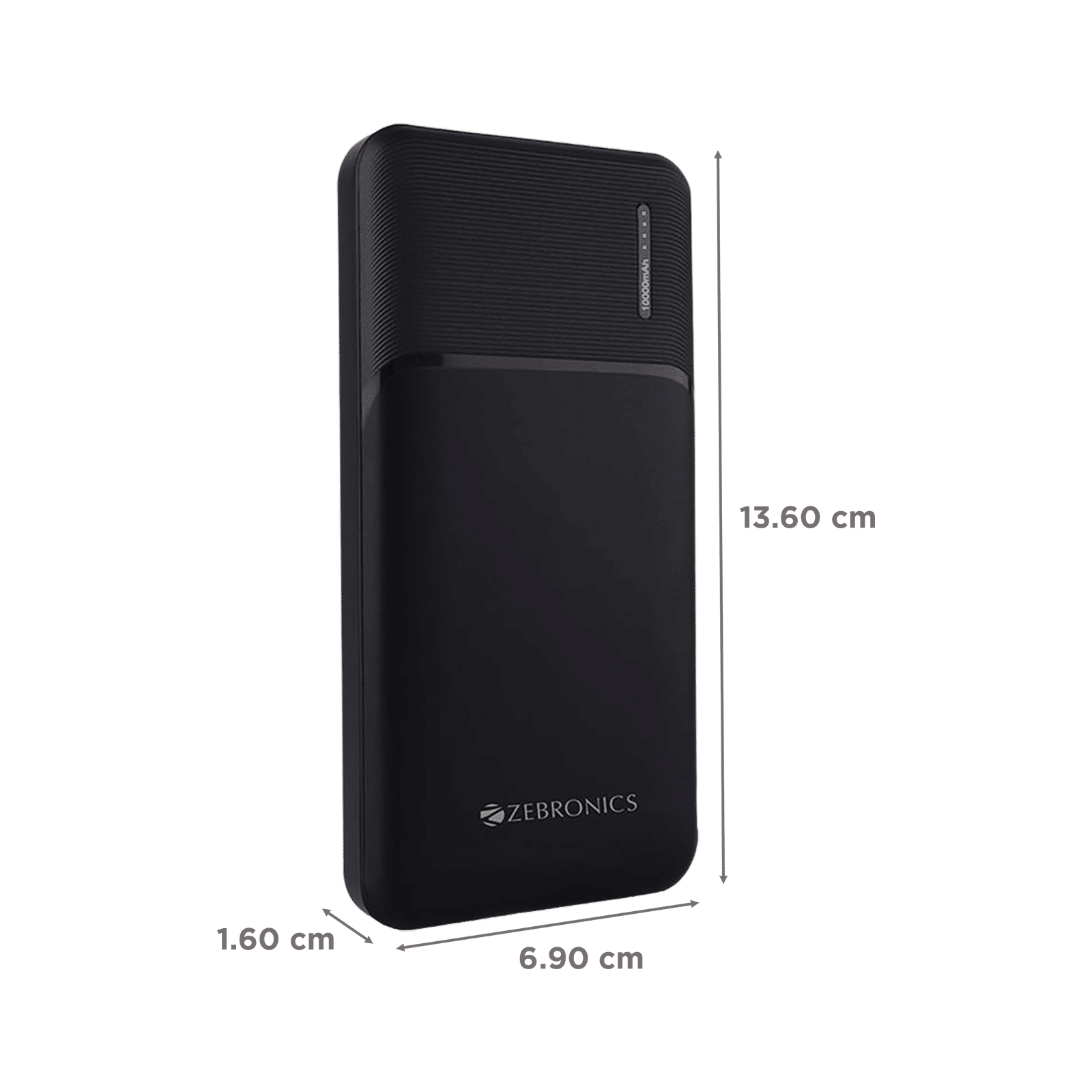 ZEBRONICS 10000 mAh Power Bank (2 Type A, 1 Type C & 1 Micro USB Ports, LED Indicator, Black) ZEBRONICS 10000 mAh Power Bank (2 Type A, 1 Type C & 1 Micro USB Ports, LED Indicator, Black)_2
