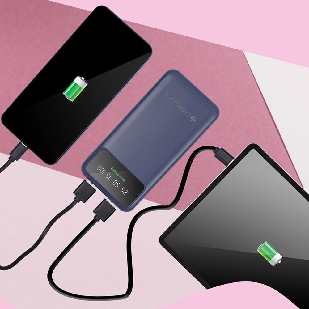 ZEBRONICS 10000 mAh 22.5W Fast Charging Power Bank (2 Type A, 1 Type C & 1 Micro USB Port, LED Percentage Display, Black) ZEBRONICS 10000 mAh 22.5W Fast Charging Power Bank (2 Type A, 1 Type C & 1 Micro USB Port, LED Percentage Display, Black)_7