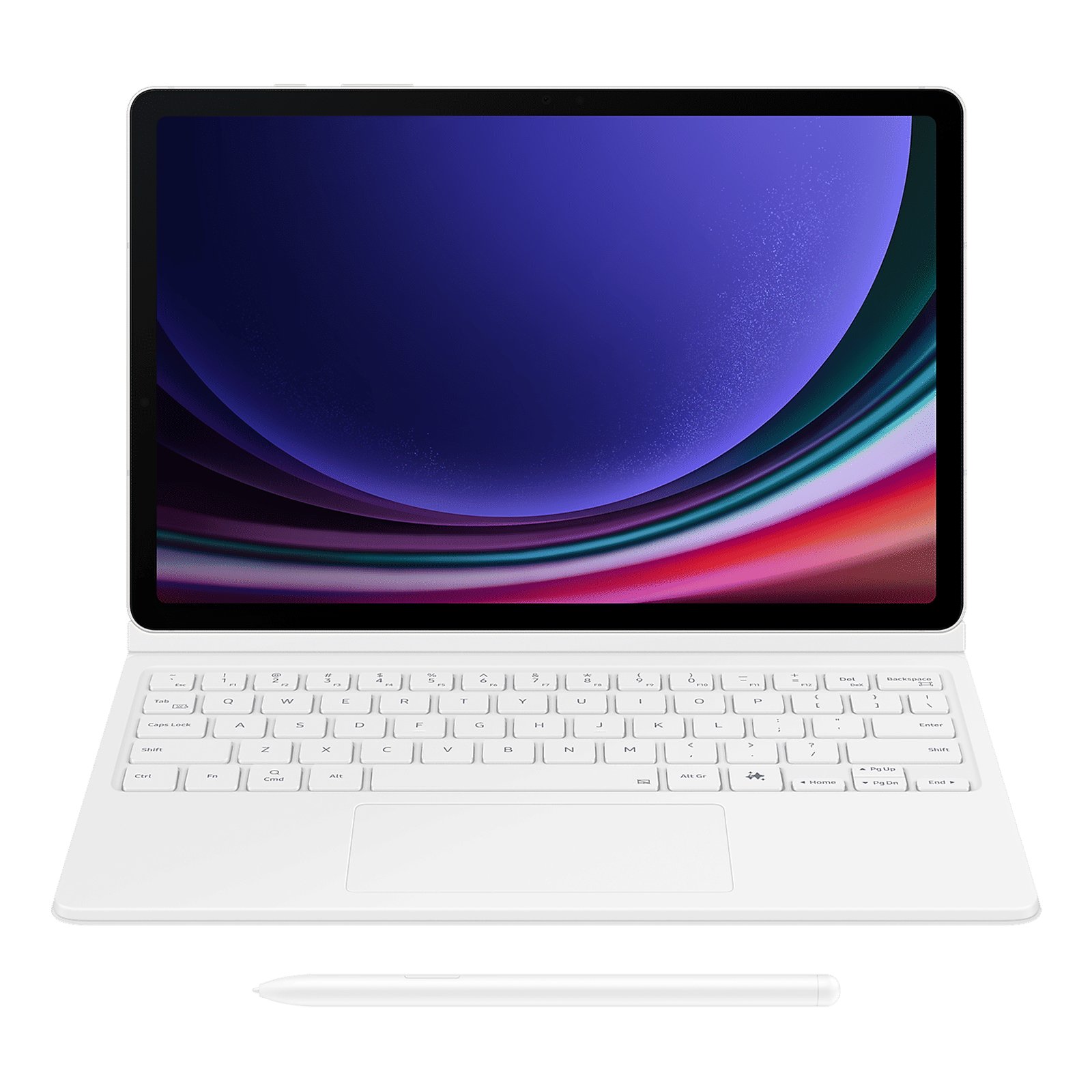 SAMSUNG Bluetooth Cover Keyboard for Galaxy Tab S9 & Galaxy Tab S9 FE with Touchpad (Galaxy AI Key, White)_9