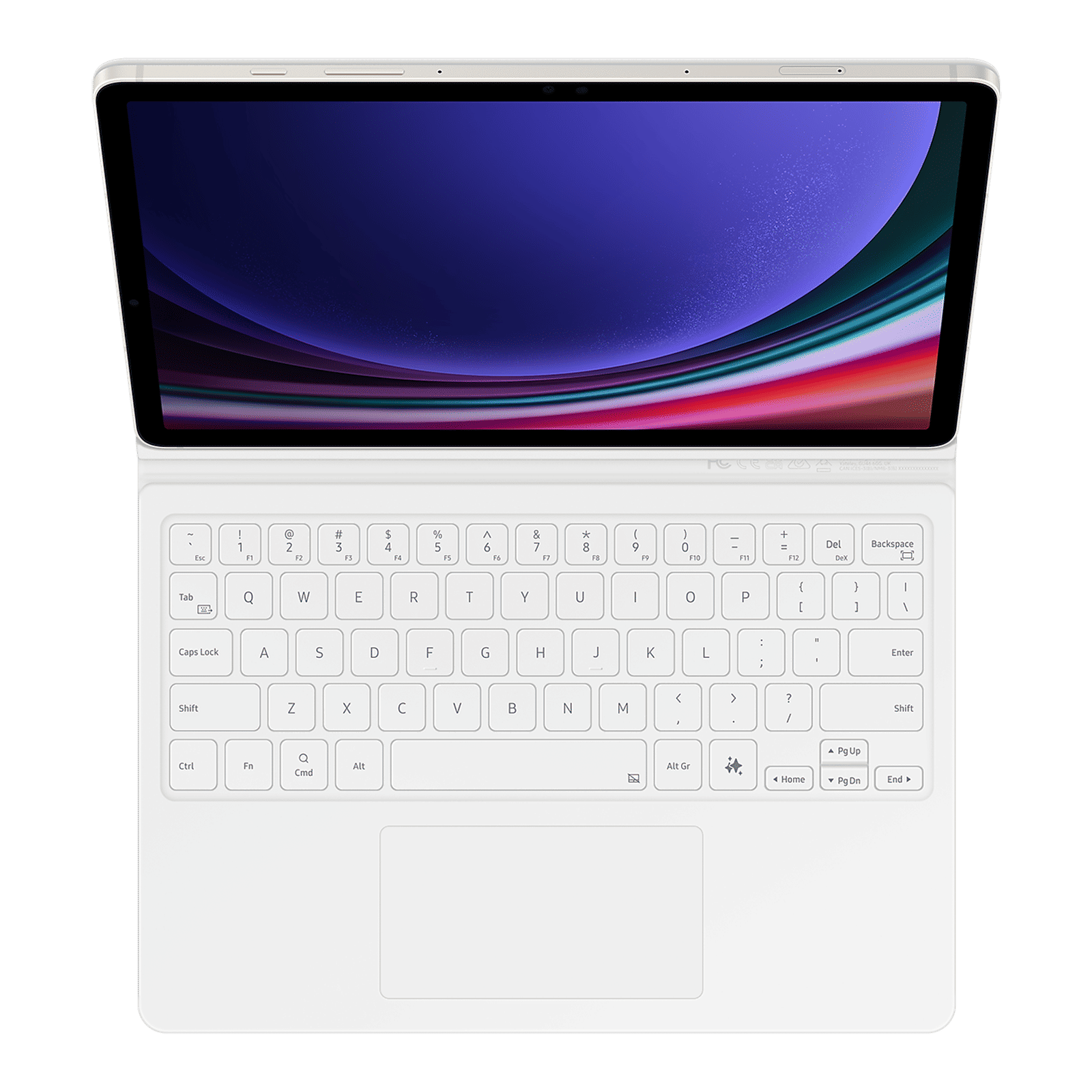 SAMSUNG Bluetooth Cover Keyboard for Galaxy Tab S9 & Galaxy Tab S9 FE with Touchpad (Galaxy AI Key, White)_10