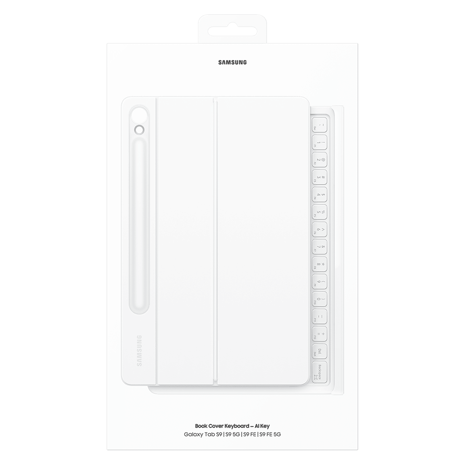 SAMSUNG Bluetooth Cover Keyboard for Galaxy Tab S9 & Galaxy Tab S9 FE with Touchpad (Galaxy AI Key, White)_11