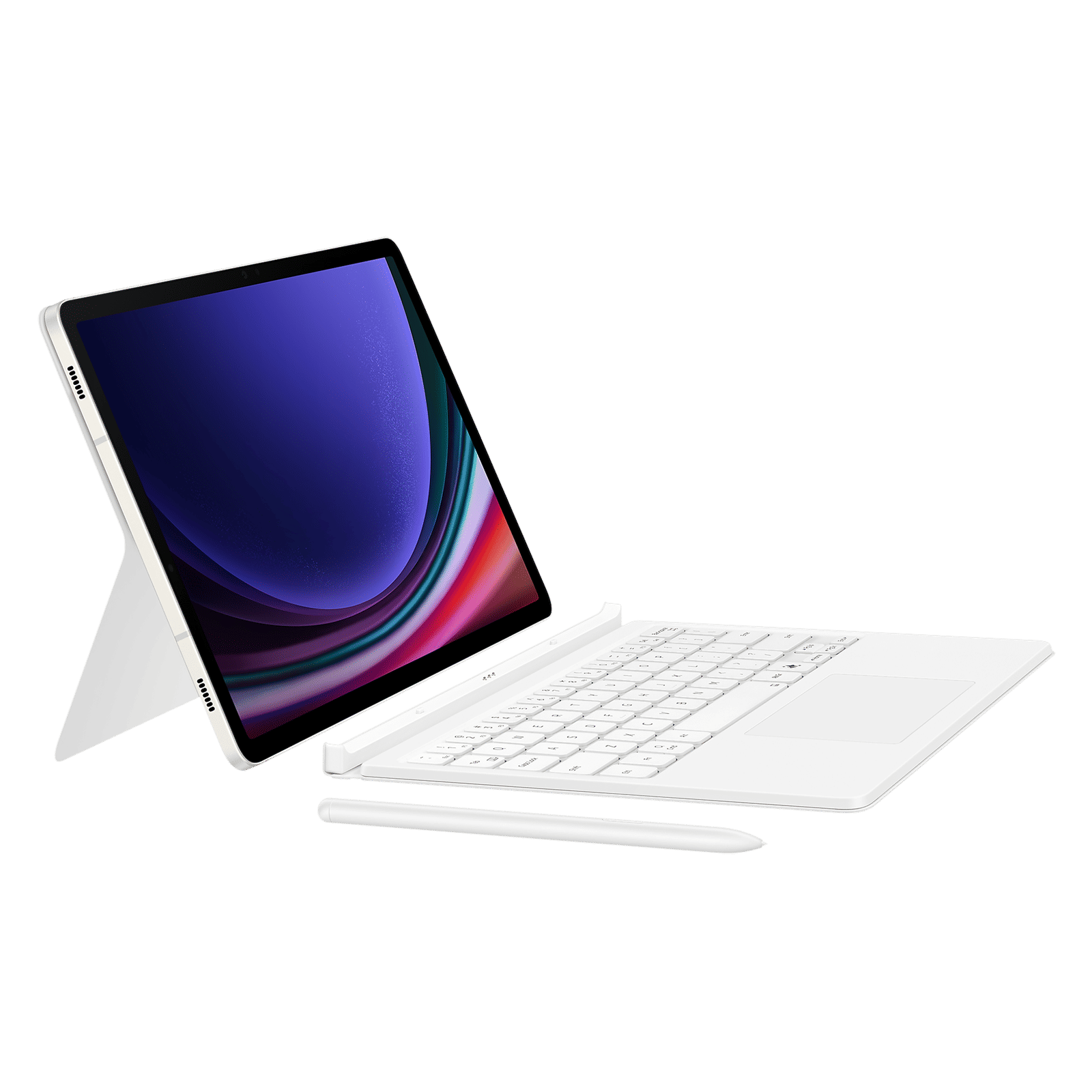 SAMSUNG Bluetooth Cover Keyboard for Galaxy Tab S9 & Galaxy Tab S9 FE with Touchpad (Galaxy AI Key, White)_7