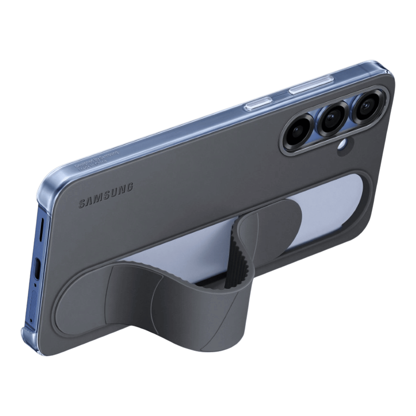 SAMSUNG Polycarbonate Standing Grip Case for SAMSUNG Galaxy S25 Plus (Ul Certified, Black)_3