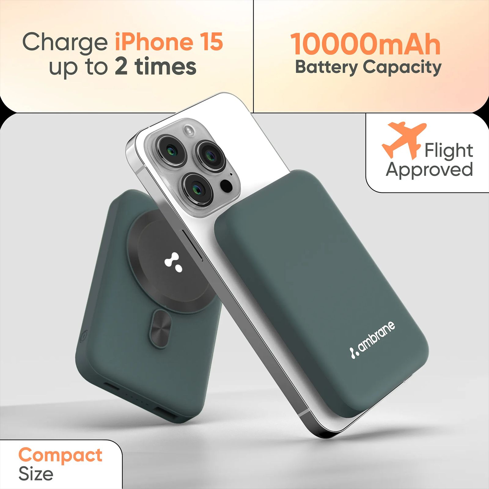 ambrane Aerosync PB 12 10000 mAh 22.5W Fast Charging Power Bank (1 Type A Port, 1 Type C Port, Rubberized Coating, Wireless Charging, Brown) ambrane Aerosync PB 12 10000 mAh 22.5W Fast Charging Power Bank (1 Type A Port, 1 Type C Port, Rubberized Coating, Wireless Charging, Brown)_7