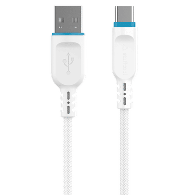 stuffcool Tug Type C to Type A 3.93 Feet (1.2M) Cable (Sync & Charge, White)