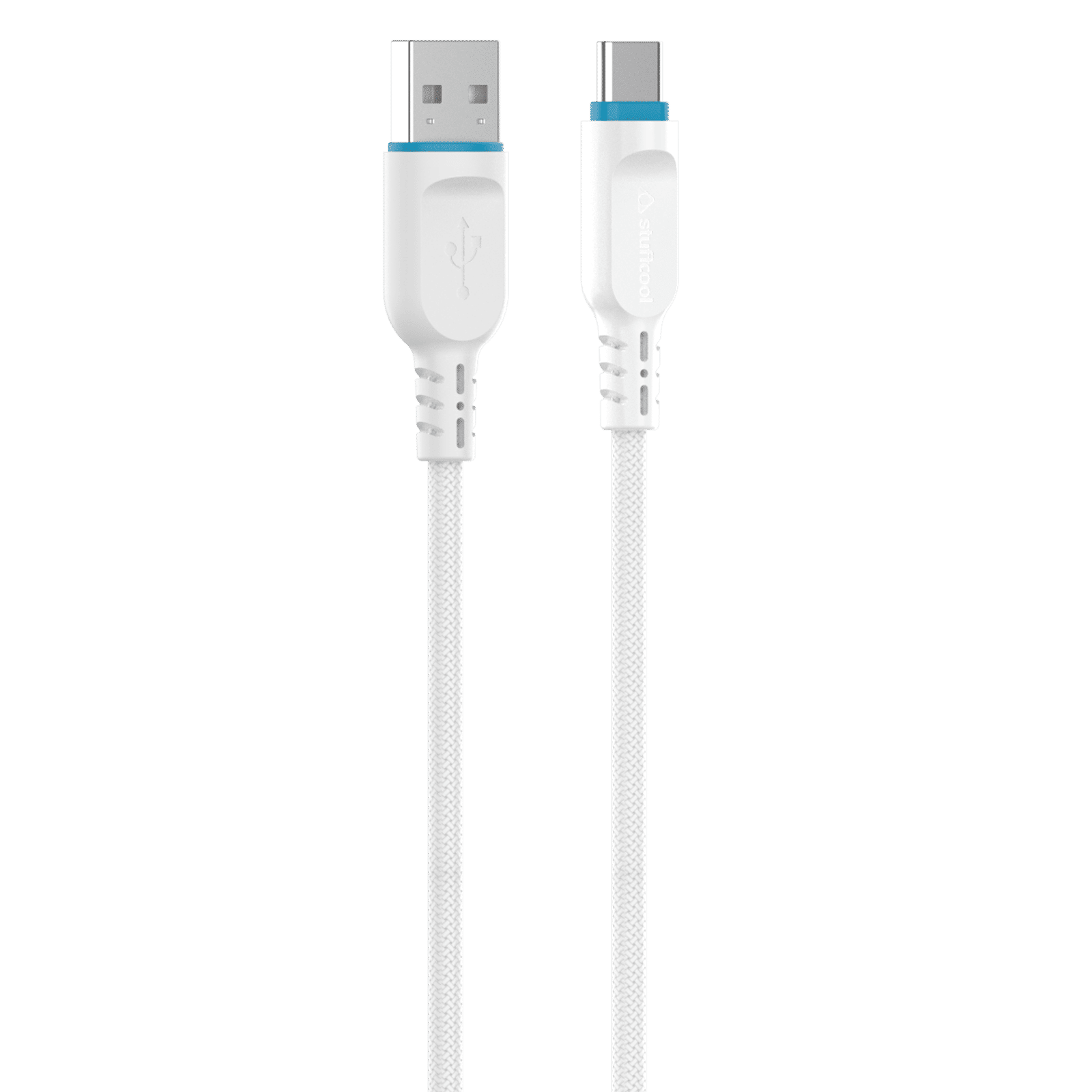stuffcool Tug Type C to Type A 3.93 Feet (1.2M) Cable (Sync & Charge, White)_3