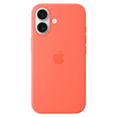 Apple Soft Silicone Back Cover Apple iPhone 16 (MagSafe Charging Support, Tangerine)