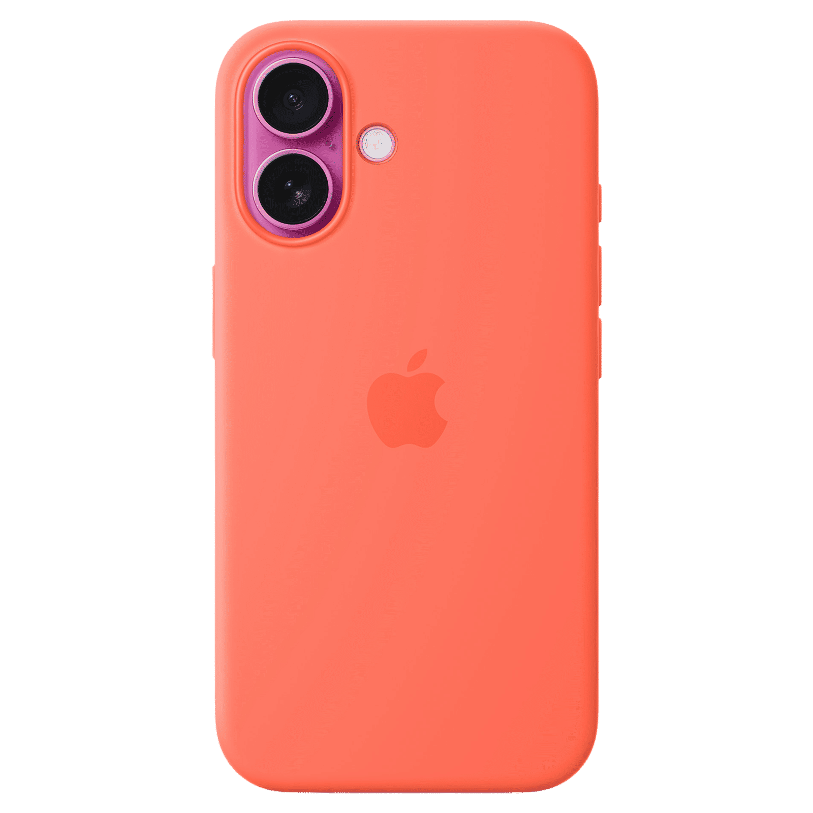 Apple Soft Silicone Back Cover Apple iPhone 16 (MagSafe Charging Support, Tangerine)_4