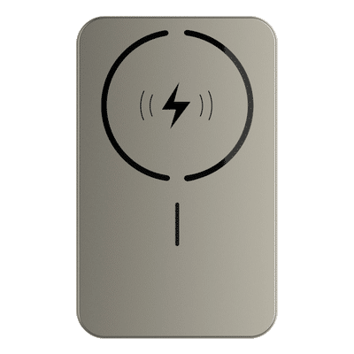 stuffcool Click 20 20000 mAh 20W Fast Charging Power Bank (1 Type A Port, 1 Type C Port, LED Display, Titanium)