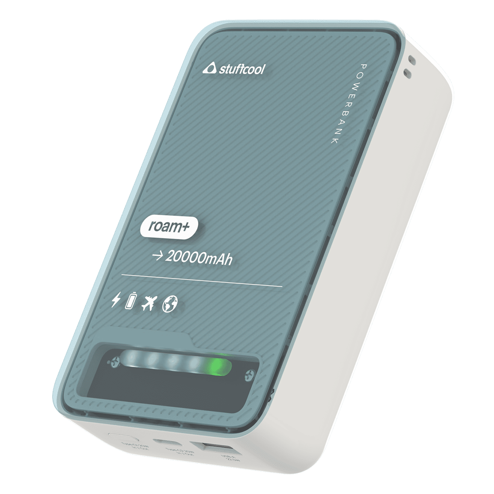 stuffcool Roam Plus 20000 mAh 22.5W Fast Charging Power Bank (1 Type A Port, 1 Type C Port, LED Indicator, White) stuffcool Roam Plus 20000 mAh 22.5W Fast Charging Power Bank (1 Type A Port, 1 Type C Port, LED Indicator, White)_6
