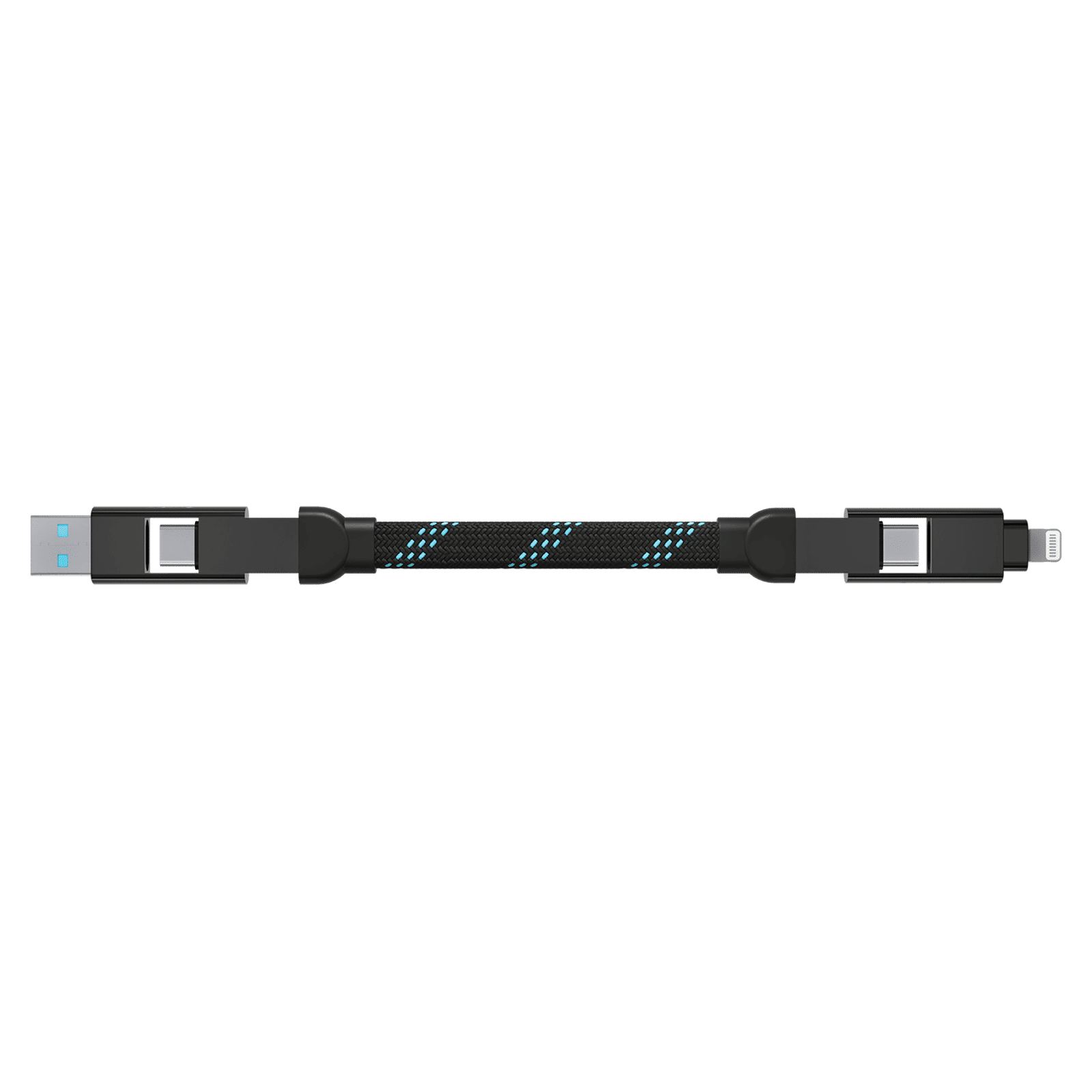urbn UPC461 Type A to Lightning, Type C, Type C to Lightning, Type C 1 Feet (0.30M) 4-in-1 Cable (Quick Charge Technology, Black) urbn UPC461 Type A to Lightning, Type C, Type C to Lightning, Type C 1 Feet (0.30M) 4-in-1 Cable (Quick Charge Technology, Black)_5