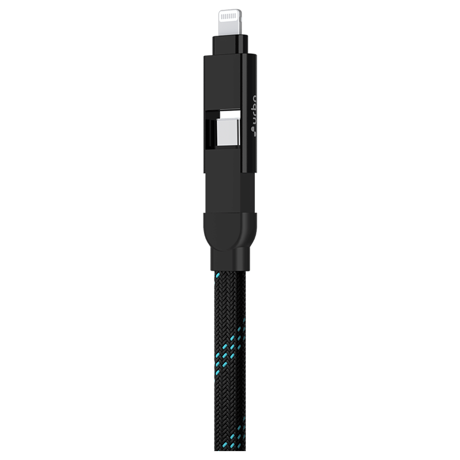 urbn UPC464 Type A to Lightning, Type C, Type C to Lightning, Type C 4 Feet (1.2M) 4-in-1 Cable (Quick Charge Technology, Black) urbn UPC464 Type A to Lightning, Type C, Type C to Lightning, Type C 4 Feet (1.2M) 4-in-1 Cable (Quick Charge Technology, Black)_5