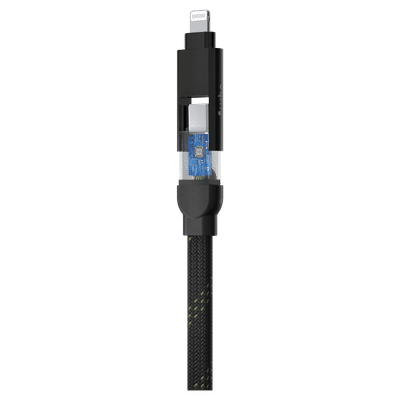urbn UPC464 Type A to Lightning, Type C, Type C to Lightning, Type C 4 Feet (1.2M) 4-in-1 Cable (Quick Charge Technology, Camo)