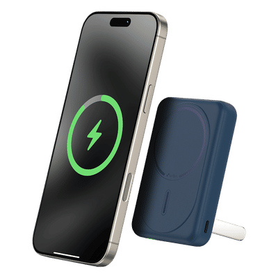 urbn Slide MagTag 10000 mAh 20W Fast Charging Power Bank (2 Type C Ports, LED Indicator, Blue)