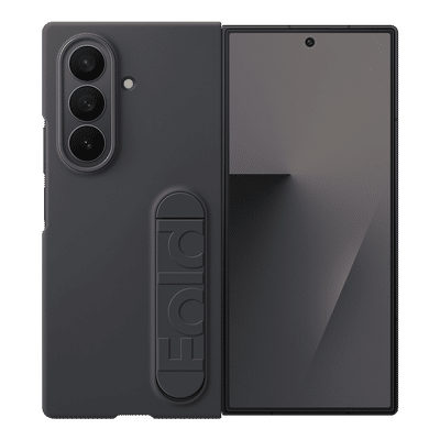 SAMSUNG Soft Silicon Back Cover for SAMSUNG Galaxy Z Fold7 (Pop-up KICK-STAND, Black)