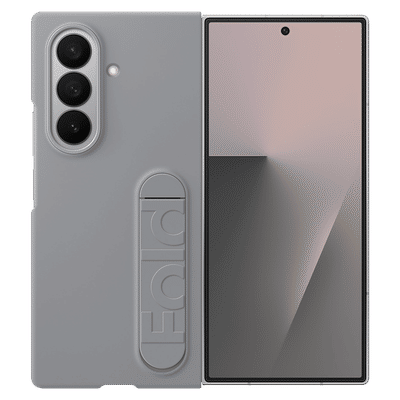 SAMSUNG Soft Silicon Back Cover for SAMSUNG Galaxy Z Fold7 (Pop-up KICK-STAND, Gray)