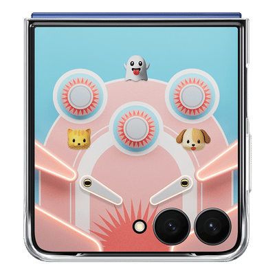 SAMSUNG Polycarbonate Back Cover for SAMSUNG Galaxy Z Flip7 (Flipsuit, Transparent)