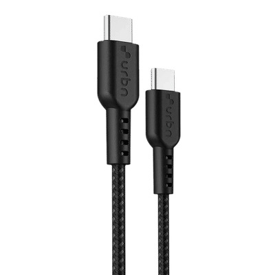 urbn Pro Cord Type C to Type C 4 Feet (1.2M) Cable (Nylon Braided, Black)