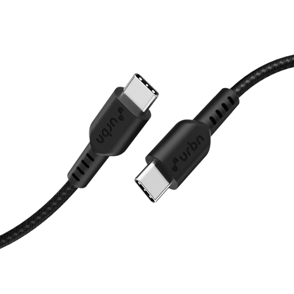 urbn Pro Cord Type C to Type C 4 Feet (1.2M) Cable (Nylon Braided, Black) urbn Pro Cord Type C to Type C 4 Feet (1.2M) Cable (Nylon Braided, Black)_3