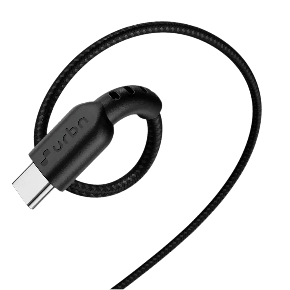 urbn Pro Cord Type C to Type C 4 Feet (1.2M) Cable (Nylon Braided, Black) urbn Pro Cord Type C to Type C 4 Feet (1.2M) Cable (Nylon Braided, Black)_5