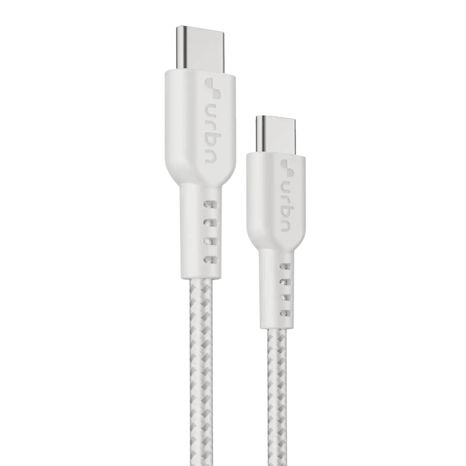 urbn Pro Cord Type C to Type C 4 Feet (1.2M) Cable (Nylon Braided, White)_1