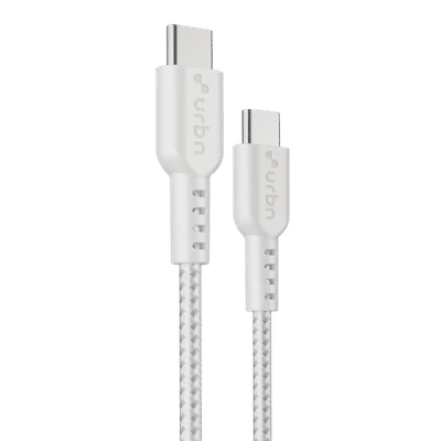 urbn Pro Cord Type C to Type C 4 Feet (1.2M) Cable (Nylon Braided, White)
