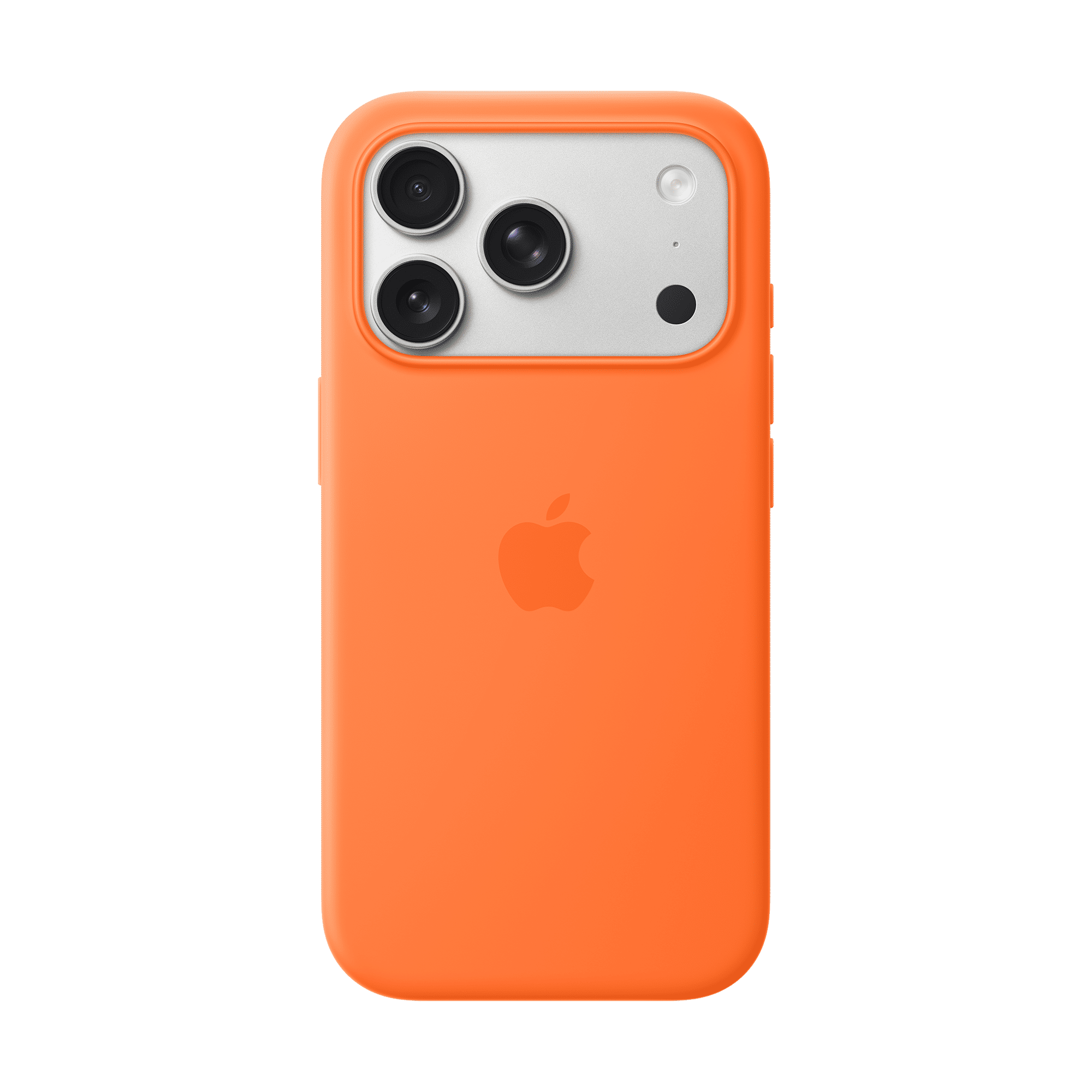 Apple Soft Silicone Back Cover for Apple iPhone 17 Pro (MagSafe Compatible, Orange)_1